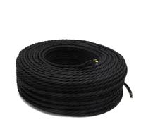 Braided Electrical Wire Braided Fabric Cable 0.75-1.5mm² / 18-22 AWG 2-3 Core Double PVC 300V 2-100m(1.5mm 2core,10m)