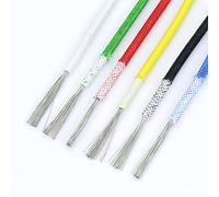 Braided Electrical Wire Braided Silicone Single Core Cable For Electronics Multiple Sizes Multicolor 10 Meters(Black,15AWG 1.5mm)