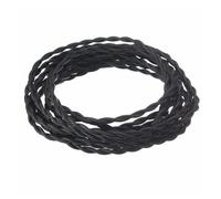Braided Electrical Wire Solid Twisted Braided Fabric Cable 2x0.75mm 300V 8A Lighting Multicolor Multiple Lengths(Black,2meter)