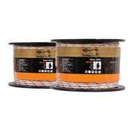 Gallagher electric fence conducting wire Turboline Rope, duopack (2x200m) White - Electric fence rope conductor / cord conductor - Electric fence wire conductor