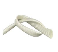 Braided Fiberglass Fire Sleeve | White 14-30mm 5m 600C Braided Fiberglass, Engine, Electrical, Inrial: Heat ion(Diameter 14mm)