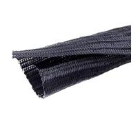 Braided Fiberglass Sleeve, Self Closed Polyester Braided Management, Flexible Loom Split Pipe Tube Wire Wrap Organizer 1pc(5MMx15METERS)
