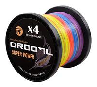 Braided Fishing Line, 10lb-133lb Fishing Line Braid 4-Strand PE Braided Fishing Line Abrasion Resistant Smooth Sensitive Strong Fishing Line for Saltwater Freshwater Green Gray Multicolor