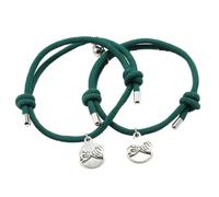 Braided Friendship Bracelets,Handmade Friendship Bracelet 2Pcs Couples Fingers Connected Magnet Attraction Charm Paracord Fashion Creative Jewelry Adjustable Bff Lucky Ankle Bracelet For Men Women G