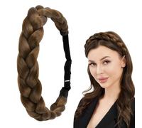 Braided Hair Band, 3 Strands Braided Headband, Adjustable Braided Headband, Elastic Braided Headband for Women Girls, Braided Braid Hair Bands for Wedding, Oktoberfest