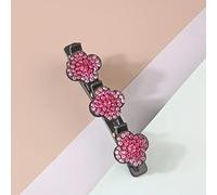 Braided hair clip Broken hairpin forehead bangs Broken hair finishing artifact Side clip headdress (Clover - Rose Red Pink,A)