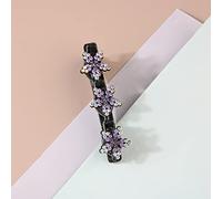 Braided hair clip Broken hairpin forehead bangs Broken hair finishing artifact Side clip headdress (Pentagram - Purple,A)