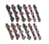 Braided hair clip Broken hairpin forehead bangs Broken hair finishing artifact Side clip headdress (Set of 12,A)