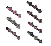 Braided hair clip Broken hairpin forehead bangs Broken hair finishing artifact Side clip headdress (Set of 7,A)