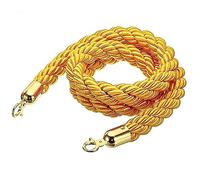 Braided Hemp Rope Safety Gate with Silver/Gold Hooks 3/4/5/8/12ft 1.2m/4ft (Yellow A)