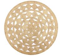 Braided Jute Rug Natural 90cm Handmade Round Textured Eco Area Carpet Handwoven
