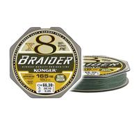 Braided Line Konger Braider Olive Green 8-Way Braided Line Fishing Line 150 m 0.04 mm-0.25 mm (0.18 mm/21.40 kg)