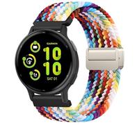 Braided Nylon Band Compatible With Garmin Vivoactive 5/Vivoactive 6/Vivoactive 3 Watch Bands, 20mm Soft Stretchy Replacement Strap for Garmin Venu/Venu Sq/Vivomove/Forerunner 55/158/165/245/645