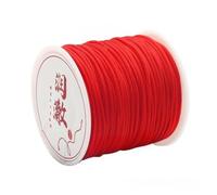 Braided Nylon Drawable Nylon Macrame Cord Beading Thread for Bracelets Red 0.2-2.5mm(1.0mm 30m)