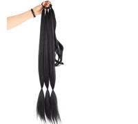Braided Ponytail Extension Braid With Hair Band Hairpiece For Braiding Long Ponytail Synthetic Hair For Women(1b,40inch100cm)