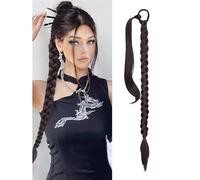 Braided Ponytail Extension Braid With Hair Band Hairpiece For Braiding Long Ponytail Synthetic Hair For Women(4,40inch100cm)