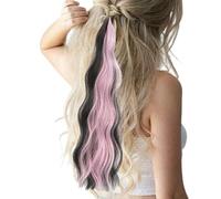 Braided Ponytail Extension - Natural Braided Ponytail Wrap Ponytail with Elastic Tie - Synthetic Long Braid Wig Fake Hair Accessories for Girls & Women