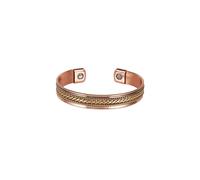 Braided Red Copper Magnetic Therapy Bracelet - Handmade Adjustable Healing Cuff
