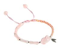 Braided Rope Bracelet Handmade Bamboo Joint Friendship Bracelet Dainty Adjustable String Bracelets Good Luck Gift for Women Men, 7.5 Inch, Jade, no gemstone