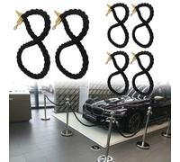 Braided Rope with Snap Hooks for Crowd Control and Queue Barriers, Durable and Versatile for Stanchion Posts