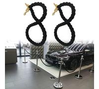 Braided Rope with Snap Hooks for Crowd Control and Queue Barriers, Durable and Versatile for Stanchion Posts