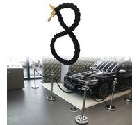 Braided Rope with Snap Hooks for Crowd Control and Queue Barriers, Durable and Versatile for Stanchion Posts