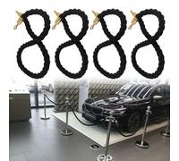 Braided Rope with Snap Hooks for Crowd Control and Queue Barriers, Durable and Versatile for Stanchion Posts