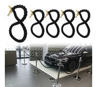 Braided Rope with Snap Hooks for Crowd Control and Queue Barriers, Durable and Versatile for Stanchion Posts