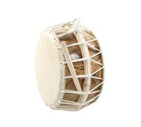 Braided Round Drum - Korean Folk Musical Instrument for Performance and Cultural Events, Includes Drumsticks