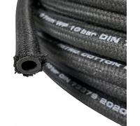 Braided Rubber Fuel Hose Pipe Tube Vacuum Petrol UNLEADED Diesel Oil Breather 3.2 4 5 6 7 8 9 10 12.7 16 18 19 22 25mm (9mm ID - 15.0mm OD, 10 metres)