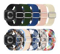 Braided Solo Loop Compatible with Fitbit Versa 3 Bands/Fitbit Versa 4 Band/Fitbit Sense/Sense 2 for Women Men, Stretchy Straps Elastic Sport Wristbands for Fitbit Versa 4 3（10 in Pack）