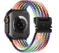 Braided Solo Loop for Apple Watch Bands for Women Men 42mm 46mm 40mm 44mm 41mm 45mm 38mm,Parachute Buckle Stretchy Elastic Nylon Sport Strap Wristband for iWatch Series 10 9 8 7 6 5 4 3 SE/Ultra 2