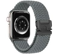 Braided Solo Loop for Apple Watch Ultra/2 Bands 49mm 46mm 45mm 44mm 42mm Men/Women,Parachute Buckle Stretchy Elastic Nylon Sport Strap Wristband for iWatch Bands Series 10 9 8 7 6 5 4 3 SE/2