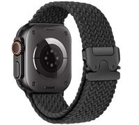 Braided Solo Loop for Apple Watch Ultra/2 Bands 49mm 46mm 45mm 44mm 42mm Men/Women,Parachute Buckle Stretchy Elastic Nylon Sport Strap Wristband for iWatch Bands Series 10 9 8 7 6 5 4 3 SE/2