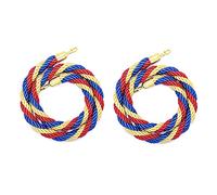 Braided Stanchion Rope，Braided Stanchion Rope，Crowd Control Ropes for Events/Theaters/Restaurants & Attractive Safety Barrier Rope for Effective Queue Management,（Style4,2.5m/8.2ft）
