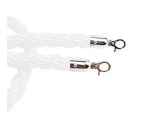 Braided Stanchion Rope，Braided Stanchion Rope，Queue Barrier Rope with Hook，Crowd Control Stanchion Rope Twisted Hemp Safety Barrier for Event Line Management,（White,4.9ft/150cm）