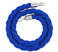 Braided Stanchion Rope，Braided Stanchion Rope，Queue Barrier Ropes with Gold Hook，Crowd Control Stanchion Rope for Queue Divider Line Barrier Event Safety Solutions,（C,4.9ft/150cm）