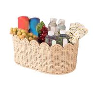 Braided Storage Baskets, Cute Braided Basket, Home Organisation for Shelves, Entryway, Laundry, Desk, Bathroom, Dresser, Kitchen Table, Bookcase, Sofa