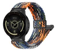 Braided Stretchy 20mm Watch Band Compatible With Garmin Vivoactive 6/Vivoactive 5/3/3 Music Watch Bands, Soft Nylon Breathable Magnetic Sport Bands for Garmin Venu Sq 2/Forerunner 55/165/245/645 Strap