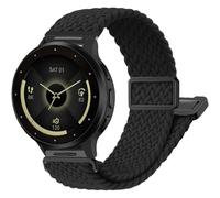 Braided Stretchy 20mm Watch Band Compatible With Garmin Vivoactive 6/Vivoactive 5/3/3 Music Watch Bands, Soft Nylon Breathable Magnetic Sport Bands for Garmin Venu Sq 2/Forerunner 55/165/245/645 Strap