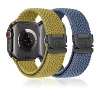 Braided Stretchy Bands for Apple Watch Bands for Women Men 40mm 41mm 38mm 42mm 44mm 45mm 46mm,Parachute Buckle Elastic Woven Nylon Sport Solo Loop Strap for iWatch Series 10 9 8 7 6 5 4 3 SE Ultra/2