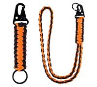 Braided Strong Lanyard with Carabiner, Braided Keychain Lanyard Strap Paracord Necklace Braided Strong Lanyard Heavy Duty Lanyards for Camera Keys Whistle Traveling