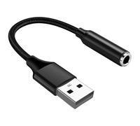 Braided USB To 3.5mm Auditory Cord For Speakers Headphones Gaming Consoles Connection Cable USB Auditory Adapter