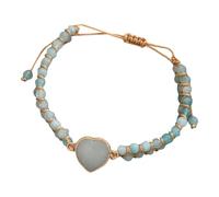 Braided Yoga Heart Stone Adjustable Handmade Unisex Jewelry Accessory for Emotional Balance Heart Stone Energy Balancing