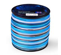 Braideds Fishing Line 4 Strand PE Line - Ultra Thin Strong Zero-Memory Fishing Braid Superior Abrasion Resistance Smooth Casting Low Friction for Saltwater Freshwater 500m(0.6/10 LB Blue)