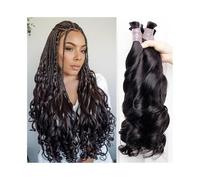 Braiding Hair 1 Bundle Human Hair Bulk for Braiding 100g Loose Wave Bouncy Remy Boho Braid Hair Extensions Hair for Braiding(1 Bundle 18 inch)