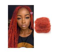 Braiding Hair, Afro Kinky Bulk Human Hair Extensions 30g/Pack Brazilian Remy Crochet Hair Dreadlocks Hair Extensions(6inch)