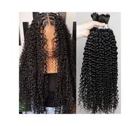 Braiding Hair, Boho Hair for Braiding 10-28Inch 1 Bundles Jerry Curly Human Bulk Hair Extensions No Weft Hair Extensions(12inch)