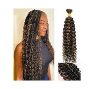 Braiding Hair Boho Hair for Braiding P1B/30 Highlight 1 Bundle/50g Jerry Curly Bulk Human Braiding Hair Hair for Braiding(18inches)