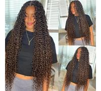 Braiding Hair, Deep Wave Bulk Human Hair for Braiding Dark Brown Virgin Hair Bulk Micro Braids Hair Hair Extensions(16 16 inch)